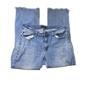 Judy Blue High Waist Straight Leg Raw Hem Jeans Light Wash 14W JB82350MD-PL